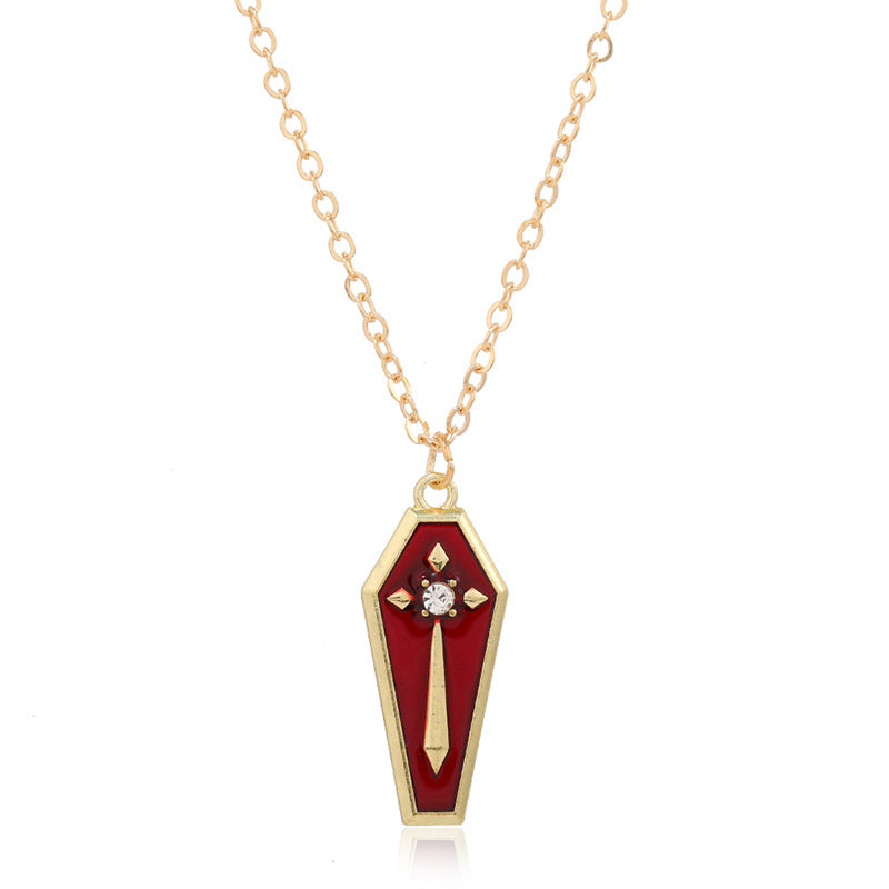 Wholesale Retro Exaggerated Ghost  Ghost Mask  Necklace